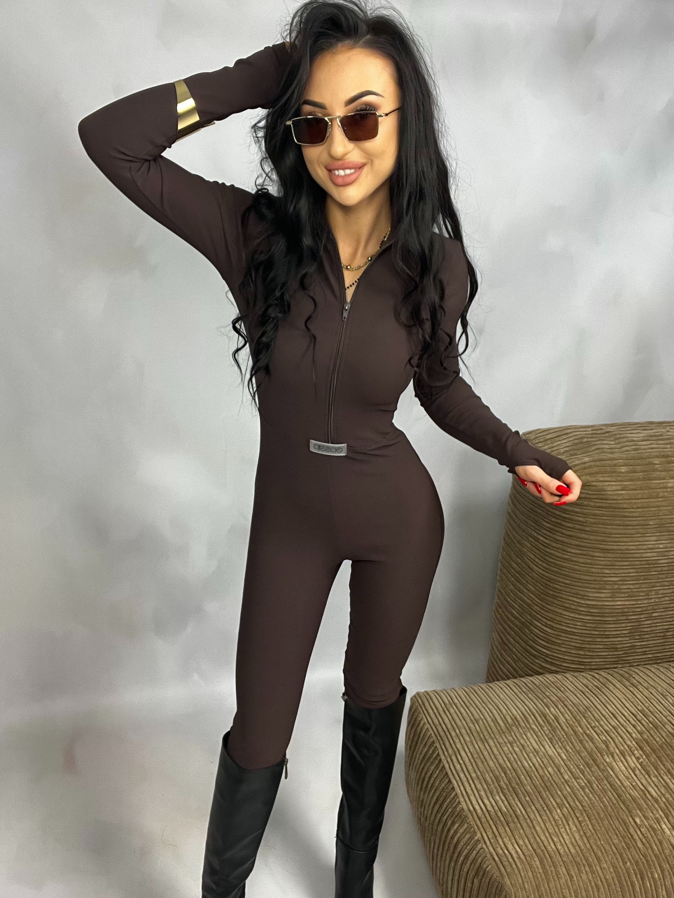 Kombinezon Hailey bordowy GOSSIP CZEKOLADA